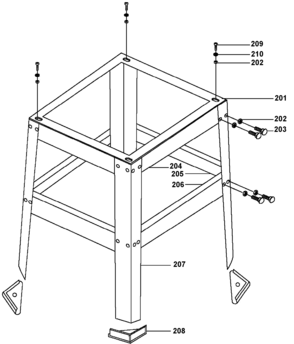 STAND Diagram and Parts List for BDTS1800-B2 Type 1 Black and Decker Table Saw